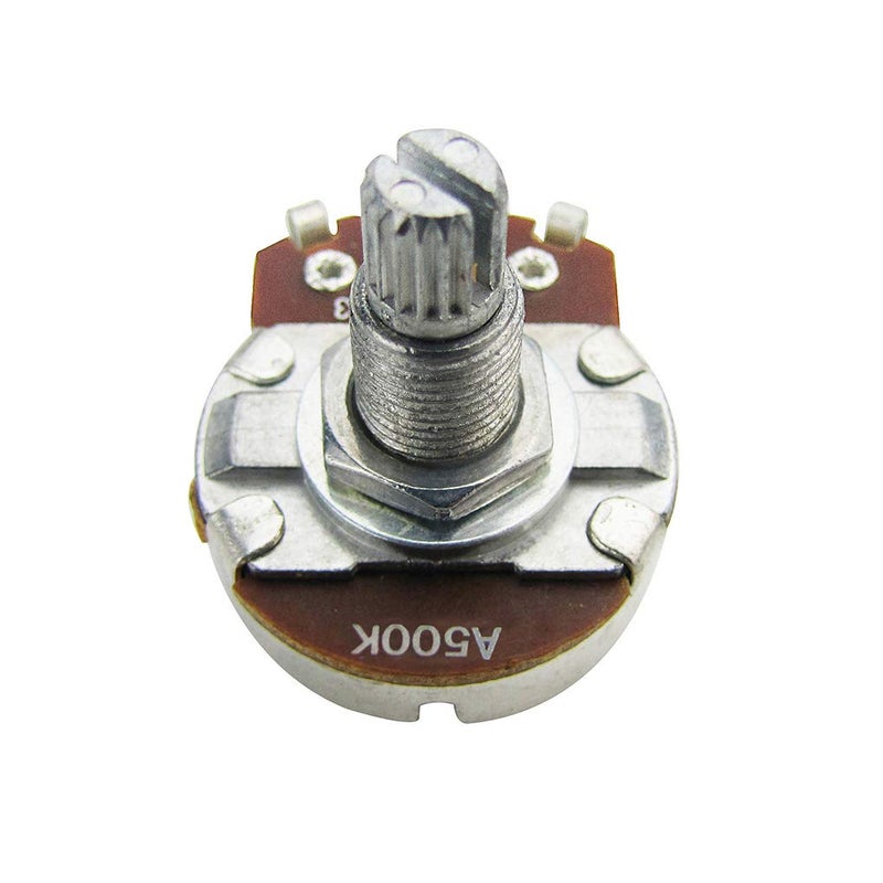 FLEOR 4pcs Full Size Guitar Volume Pot 18mm Shaft Audio Taper Potentiometer A500K - Image 3